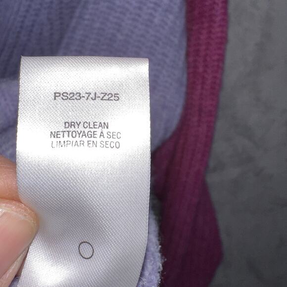 Sundry 'Colorblock' Purple Pink and Orange Cardigan Sweater Size Small Oversized - Picture 7 of 9